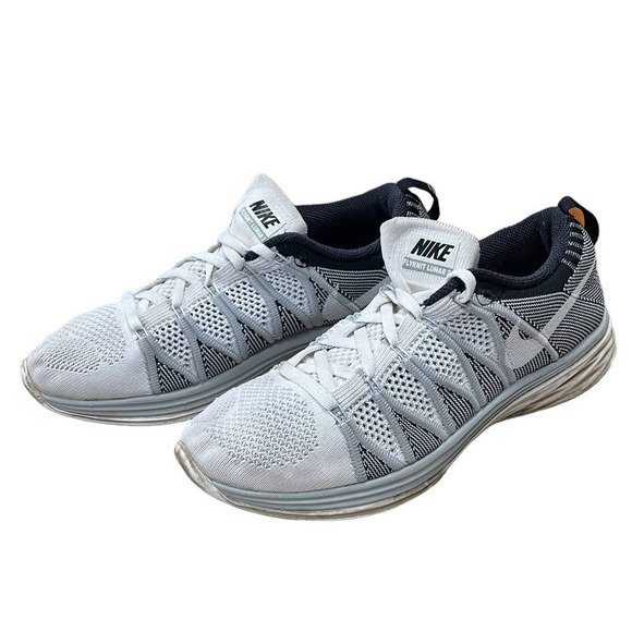 Nike Flyknit Lunar 2 Trainer White/Wolf Gray Sneaker - Women's Size 8 - Picture 2 of 12